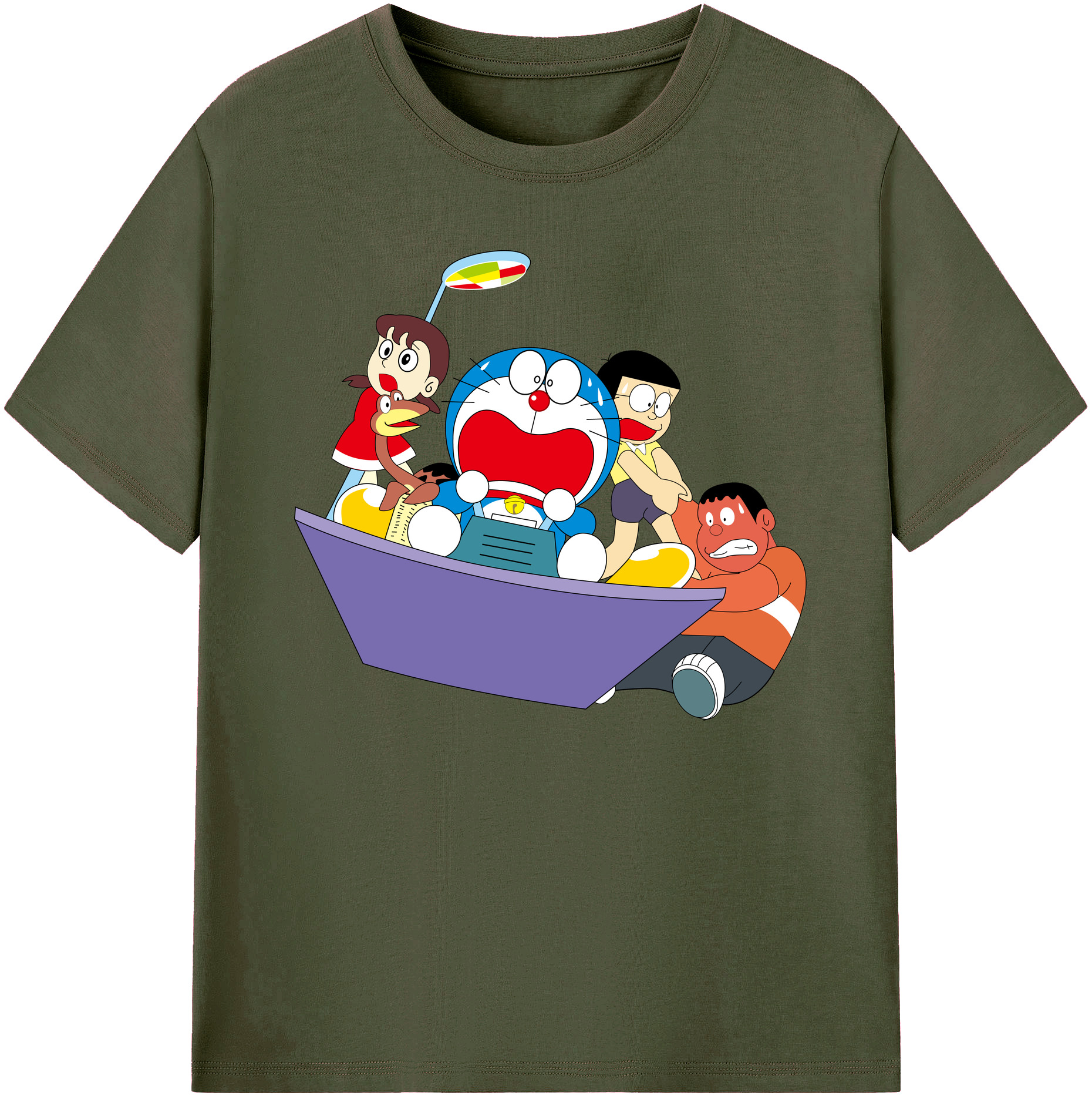 （画像用） ドラえもん Doraemon 綿100％ メンズ半袖Tシャツ｜肌触りやわらか＆通気性